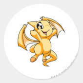 Shoyru Yellow Ronde Sticker (Voorkant)