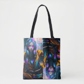 Shpper bag Neon Girl ontwerp Tote Bag (Voorkant)
