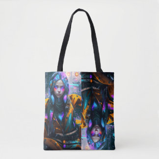 Shpper bag Neon Girl ontwerp Tote Bag