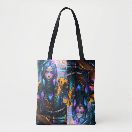 Shpper bag Neon Girl ontwerp Tote Bag (Voorkant)
