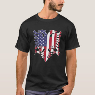 Shqiperia Albanese Amerikanen Albanië Vlag Afkomst T-shirt