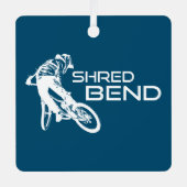 Shred Bend Oregon Mountainbiken Metalen Ornament (Voorkant)