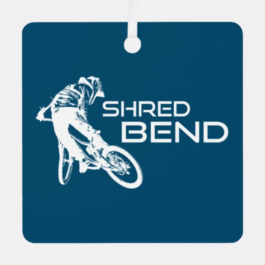 Shred Bend Oregon Mountainbiken Metalen Ornament (Voorkant)