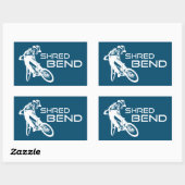 Shred Bend Oregon Mountainbiken Rechthoekige Sticker (Vel)