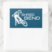 Shred Bend Oregon Mountainbiken Rechthoekige Sticker (Tas)