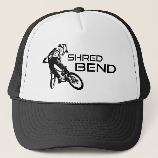 Shred Bend Oregon Mountainbiken Trucker Pet (Voorkant)