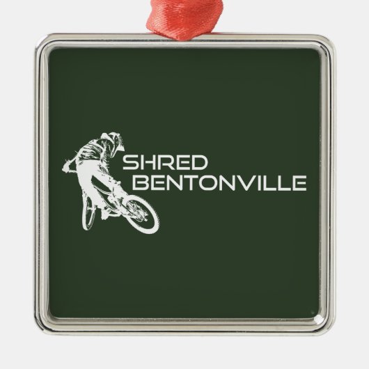 Shred Bentonville Arkansas Mountainbike Metalen Ornament (Voorkant)
