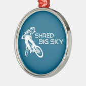Shred Big Sky Montana Mountainbiken Metalen Ornament (Links)