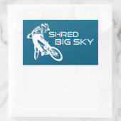 Shred Big Sky Montana Mountainbiken Rechthoekige Sticker (Tas)