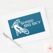 Shred Big Sky Montana Mountainbiken Rechthoekige Sticker (Envelop)
