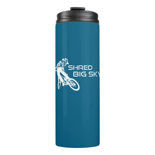 Shred Big Sky Montana Mountainbiken Thermosbeker (Voorkant)
