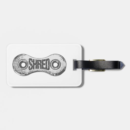 Shred Bike Chain Link Bagagelabel (Achterkant horizontaal)