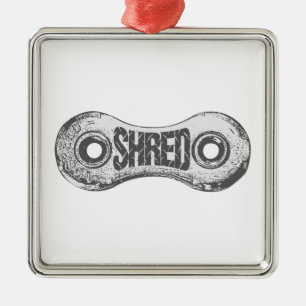 Shred Bike Chain Link Metalen Ornament
