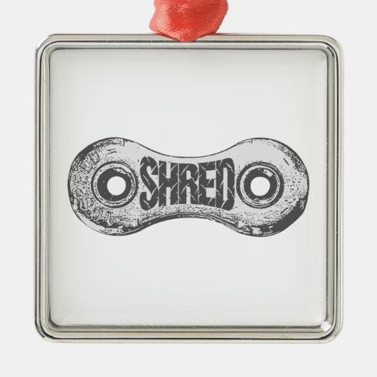 Shred Bike Chain Link Metalen Ornament (Voorkant)