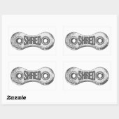 Shred Bike Chain Link Rechthoekige Sticker (Vel)