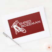 Shred Bozeman Montana Mountain Biking Rechthoekige Sticker (Envelop)