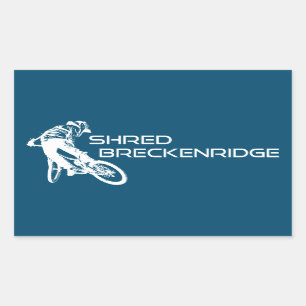 Shred Breckenridge Colorado Mountainbike Rechthoekige Sticker