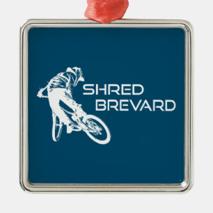 Shred Brevard North Carolina Mountainbiken Metalen Ornament
