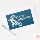 Shred Brevard North Carolina Mountainbiken Rechthoekige Sticker (Envelop)
