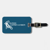 Shred Copper Harbor Michigan Mountainbiken Bagagelabel (Voorkant horizontaal)