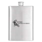 Shred Copper Harbor Michigan Mountainbiken Flacon (Voorkant)