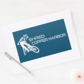 Shred Copper Harbor Michigan Mountainbiken Rechthoekige Sticker (Envelop)