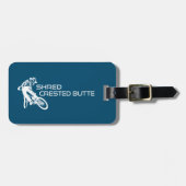 Shred Crested Butte Colorado Mountainbike Bagagelabel (Voorkant horizontaal)