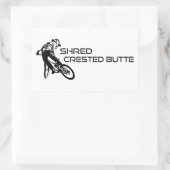 Shred Crested Butte Colorado Mountainbike Rechthoekige Sticker (Tas)