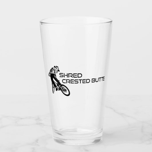 Shred Crested Butte Colorado Mountainbiken Glas (Voorkant)