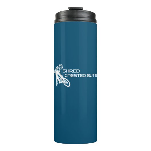 Shred Crested Butte Colorado Mountainbiken Thermosbeker (Voorkant)