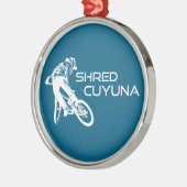 Shred Cuyuna Minnesota Mountainbiken Metalen Ornament (Links)