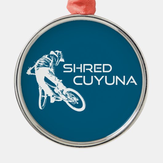 Shred Cuyuna Minnesota Mountainbiken Metalen Ornament (Voorkant)