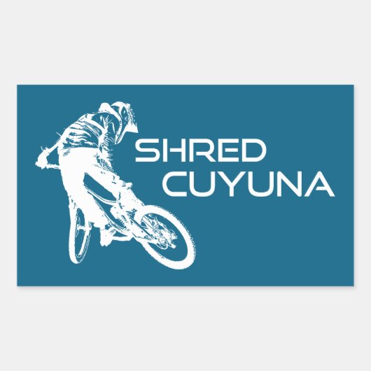 Shred Cuyuna Minnesota Mountainbiken Rechthoekige Sticker (Voorkant)