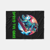 Shred De Gnar Grappige Snowboarden Dinosaurus T-Re Fleece Deken (Voorkant (Horizontaal))