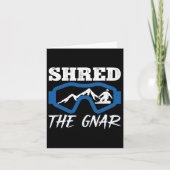 Shred de Gnar Snowboard Snowboarder Kaart (Voorkant)