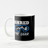Shred de Gnar Snowboard Snowboarder Koffiemok (Links)