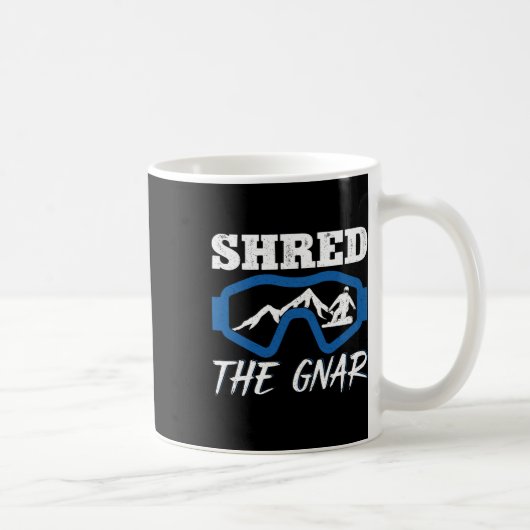 Shred de Gnar Snowboard Snowboarder Koffiemok (Rechts)