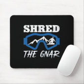 Shred de Gnar Snowboard Snowboarder Muismat (Met muis)