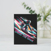 Shred de Gnar Snowboarden Briefkaart (Staand voorkant)