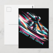 Shred de Gnar Snowboarden Briefkaart (Voorkant / Achterkant)