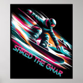 Shred de Gnar Snowboarden Poster (Voorkant)