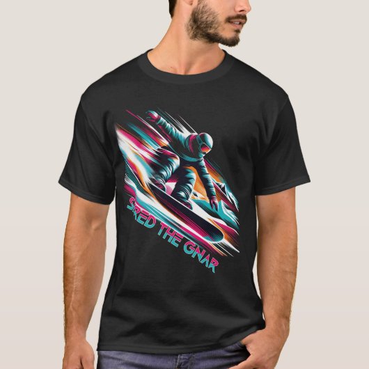 Shred de Gnar Snowboarden T-shirt (Voorkant)