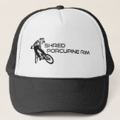 Shred de Porcupine Rim Trail mountainbiken Trucker Pet (Voorkant)