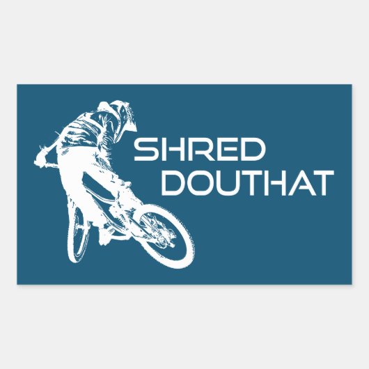 Shred Douthat State Park Virginia Mountain Biking Rechthoekige Sticker (Voorkant)