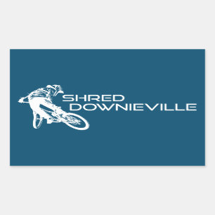 Shred Downieville California Mountainbiken Rechthoekige Sticker