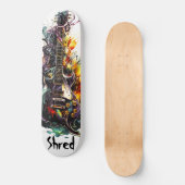 Shred elektrische gitaar persoonlijk skateboard (Voorkant)