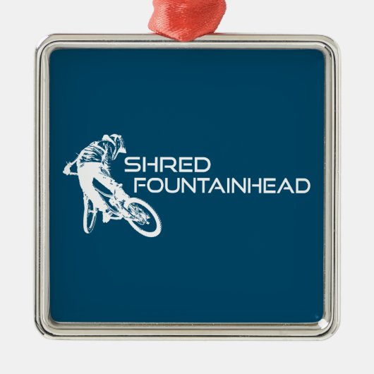 Shred Fountainhead Virginia Mountain Biking Metalen Ornament (Voorkant)