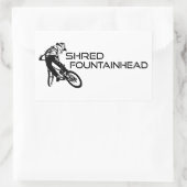 Shred Fountainhead Virginia Mountain Biking Rechthoekige Sticker (Tas)