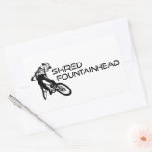 Shred Fountainhead Virginia Mountain Biking Rechthoekige Sticker (Envelop)
