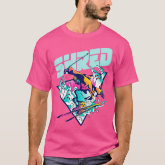 Shred  Freestyle Ski 80s Costume Retro Ski T-shirt